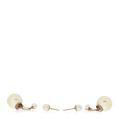 Christian Dior Pearl Butterfly Tribal Earrings Gold 3 of 4