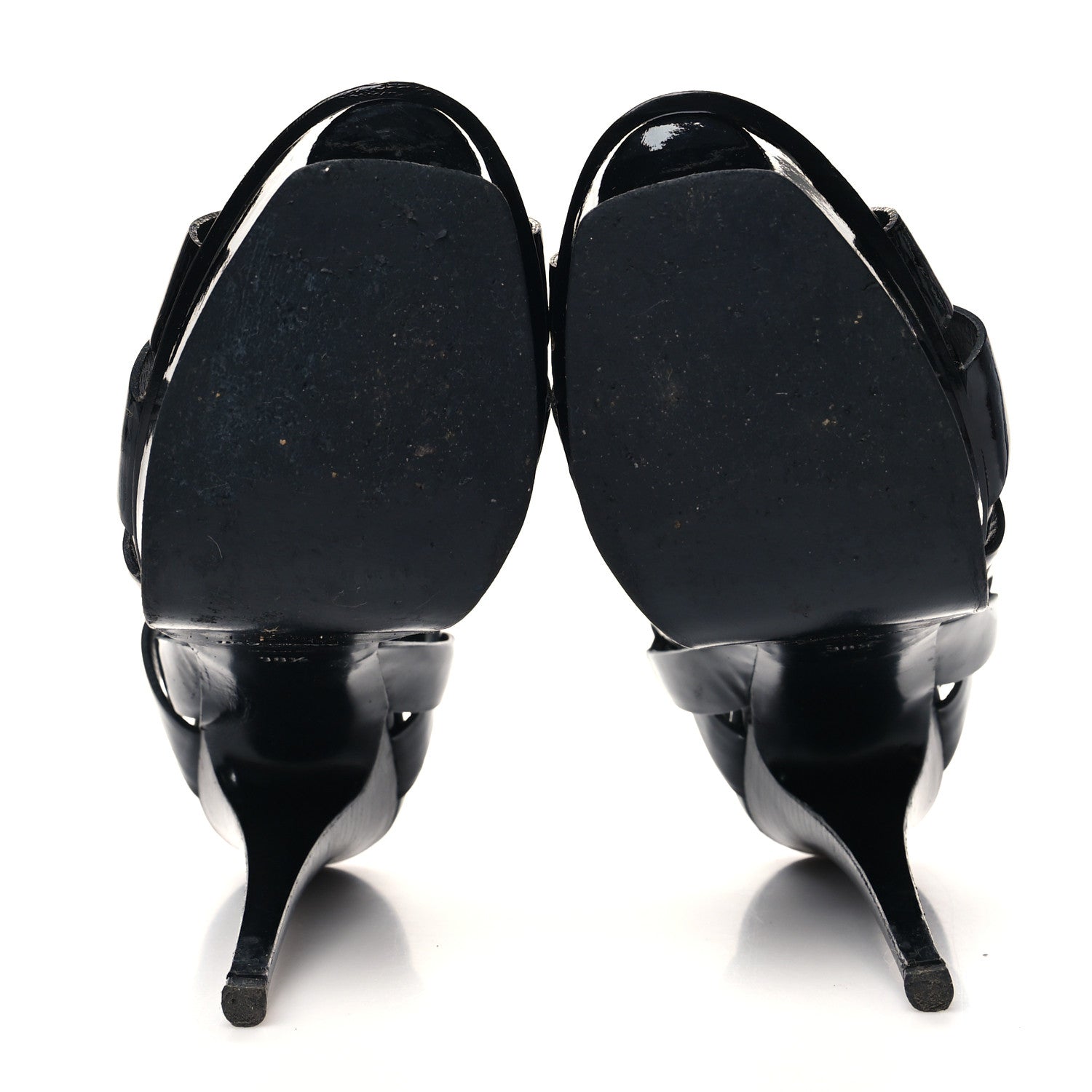 Saint Laurent Patent Tribute 105 Platform Sandals 38.5 Black 5 of 12