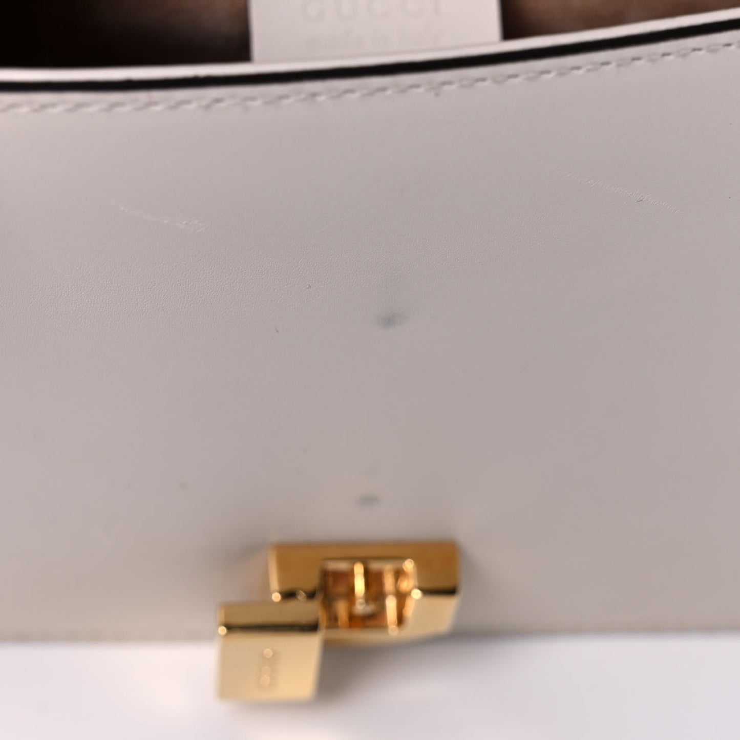 Calfskin Mini Sylvie Chain Shoulder Bag White