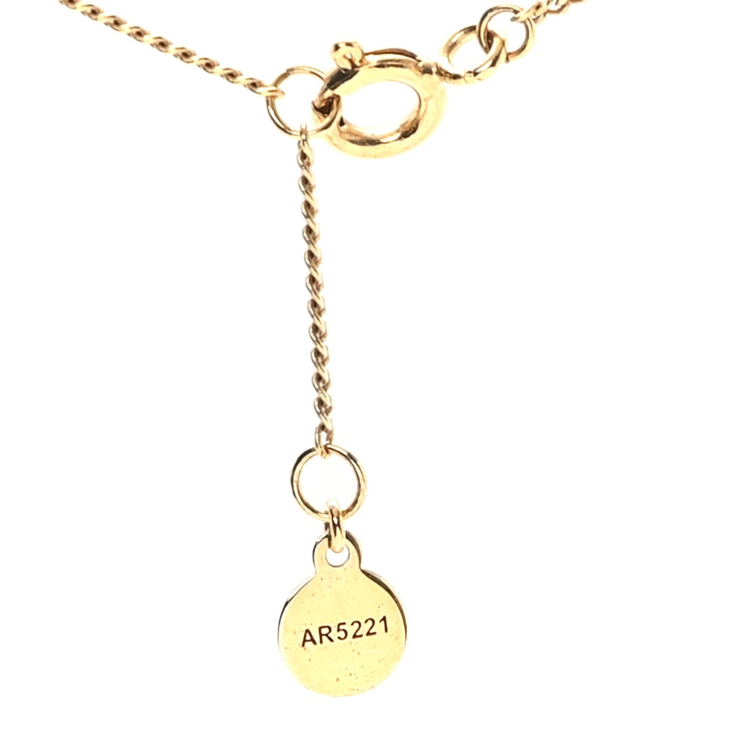 Metal Karligraphy Necklace Gold