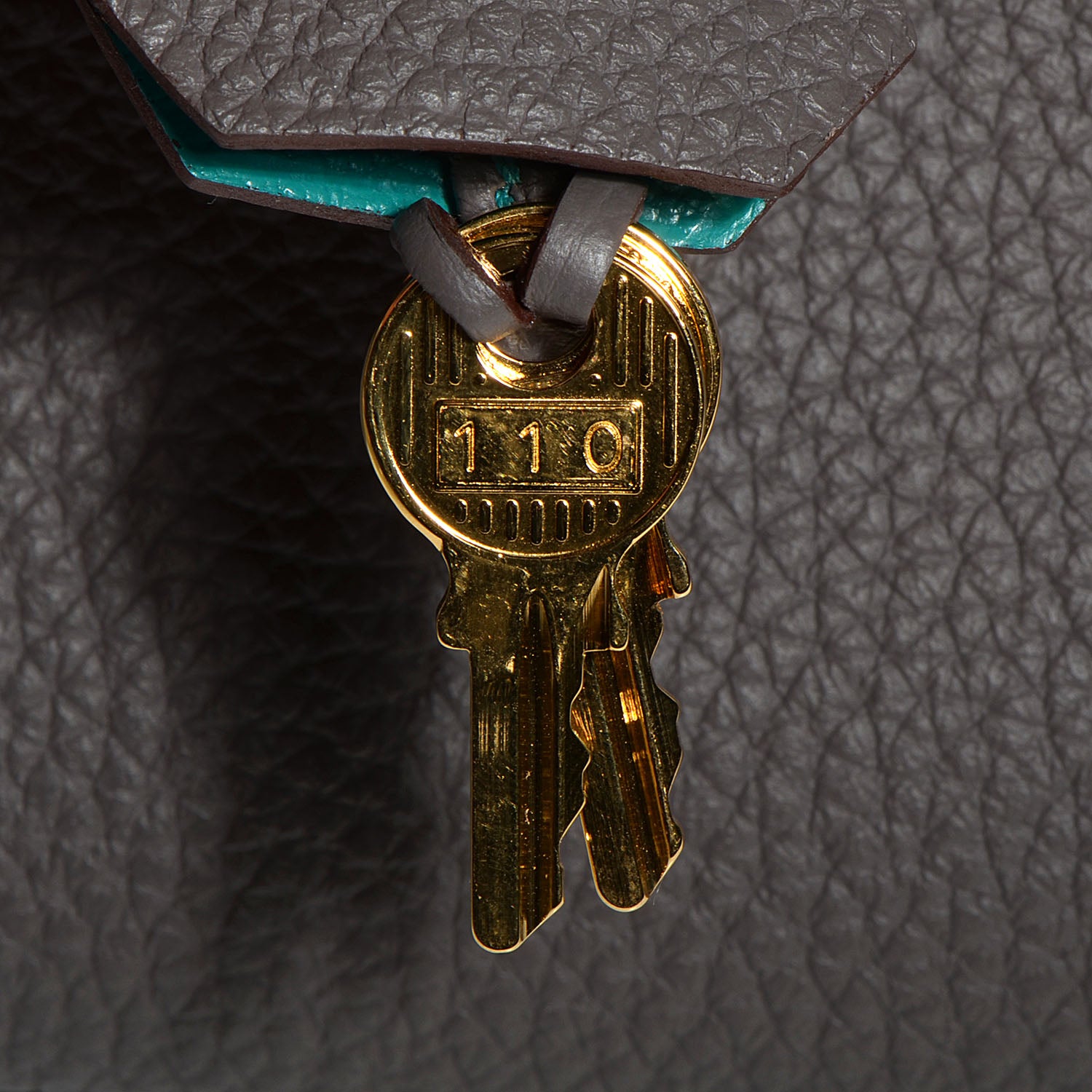 Hermes Togo Horseshoe Birkin 35 Etain Bleu Paon 15 of 26