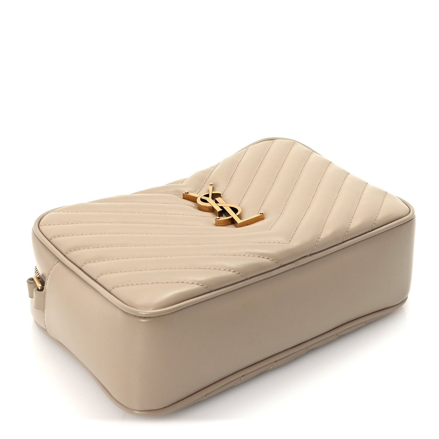 Calfskin Matelasse Monogram Lou Camera Bag Dark Beige