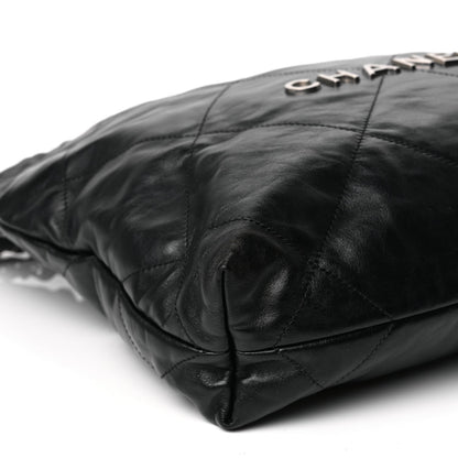 Chanel Shiny Calfskin Quilted Small  22 Black 9 of 11