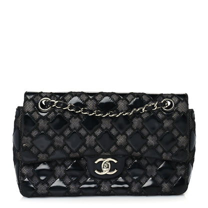 Chanel Vinyl Mesh Quilted Medium Single Flap  Black 1 of 9