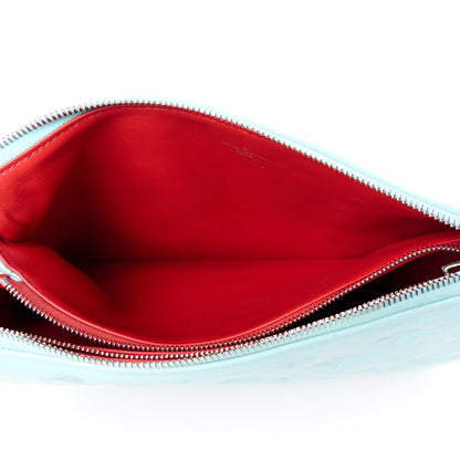 Louis Vuitton Lambskin Embossed Monogram Coussin PM Bleu 6 of 13