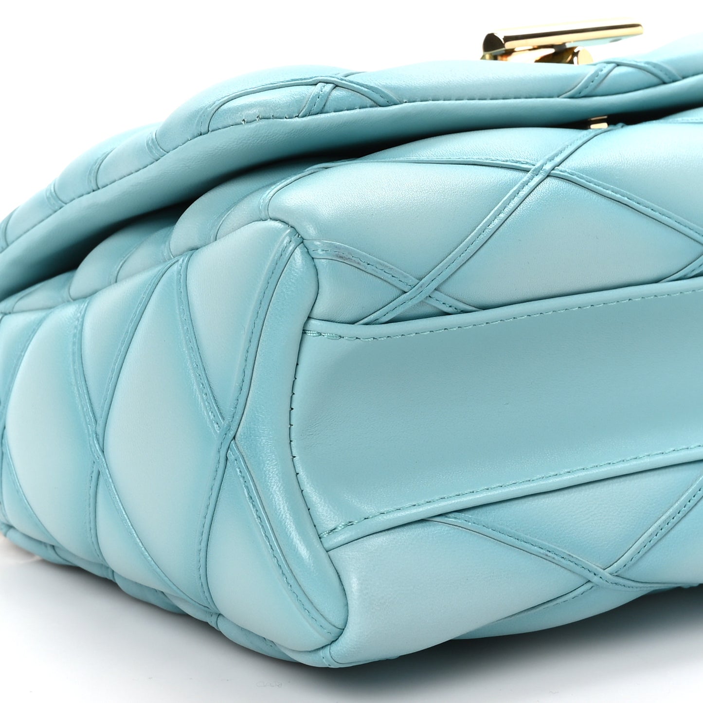 Lambskin Malletage Top Handle GO-14 MM Lagoon