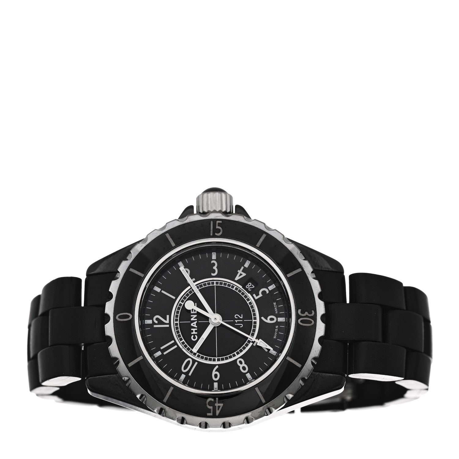 Chanel Stainless Steel Matte Ceramic 33mm J12 Quartz Watch Black 2 of 4