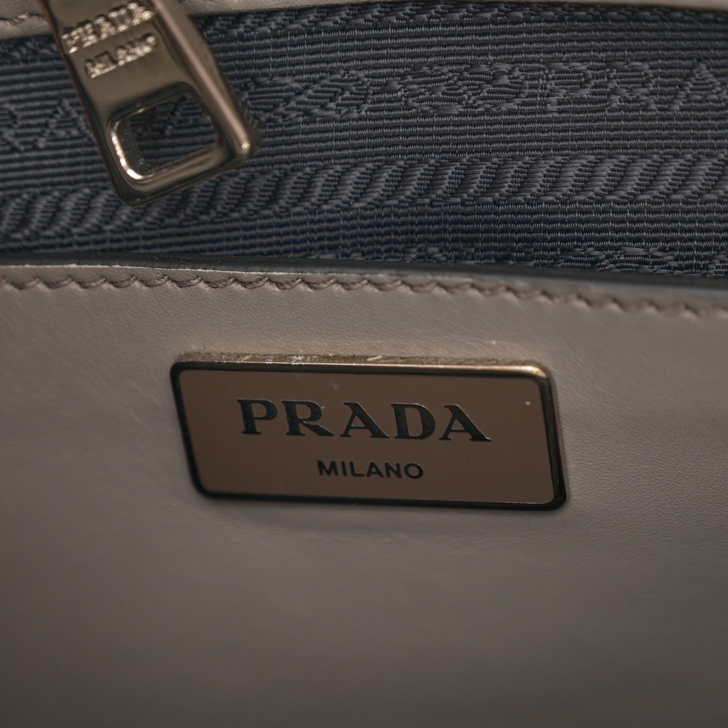 Prada Glace Calf Twin Pocket Tote Argilla 6 of 15
