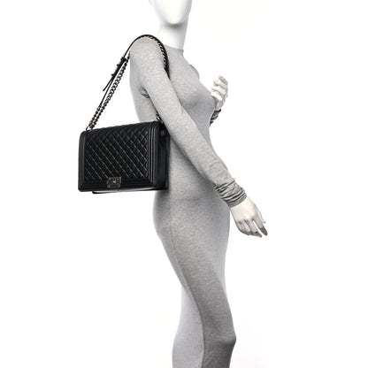 Chanel Caviar Quilted Large Boy Flap Black 2 of 15