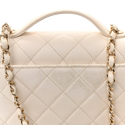 Chanel Caviar Quilted Medium Business Affinity Flap White 12 of 15