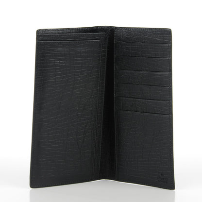 Gucci Monogram Coated Canvas Checkbook Cover Black 5 of 7