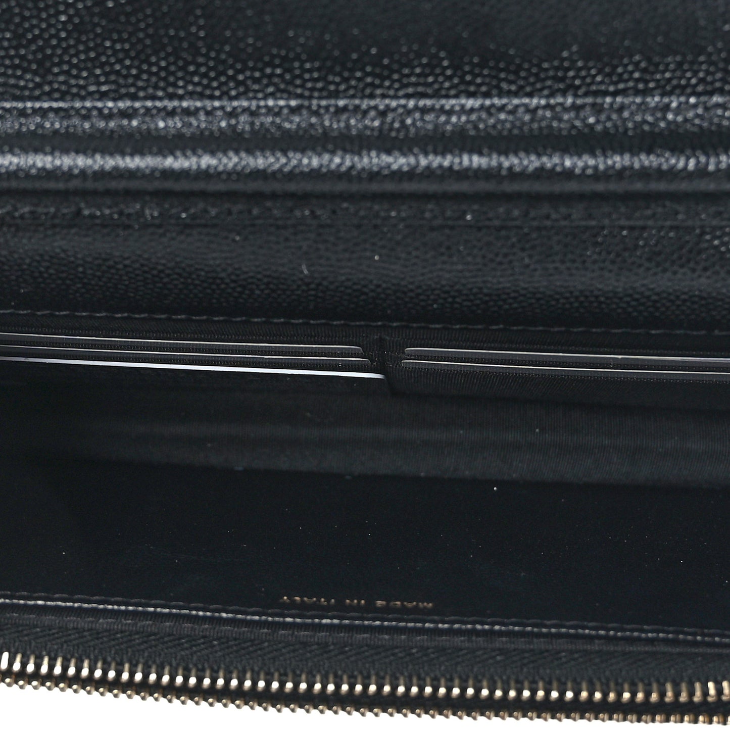 Caviar Quilted Golden Class Wallet On Chain WOC Black