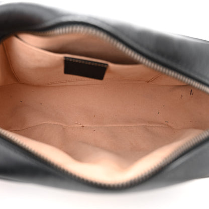 Gucci Calfskin Matelasse Small GG Marmont Chain Shoulder Bag Black 5 of 14