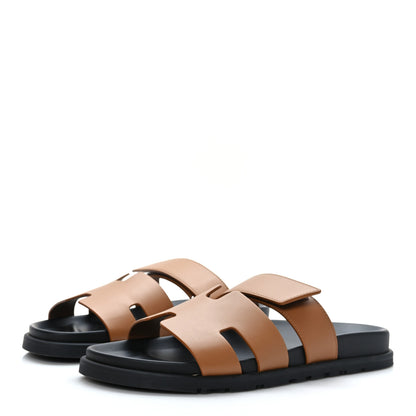 Hermes Calfskin Mens Chypre Sandals 41.5 Naturel 3 of 9