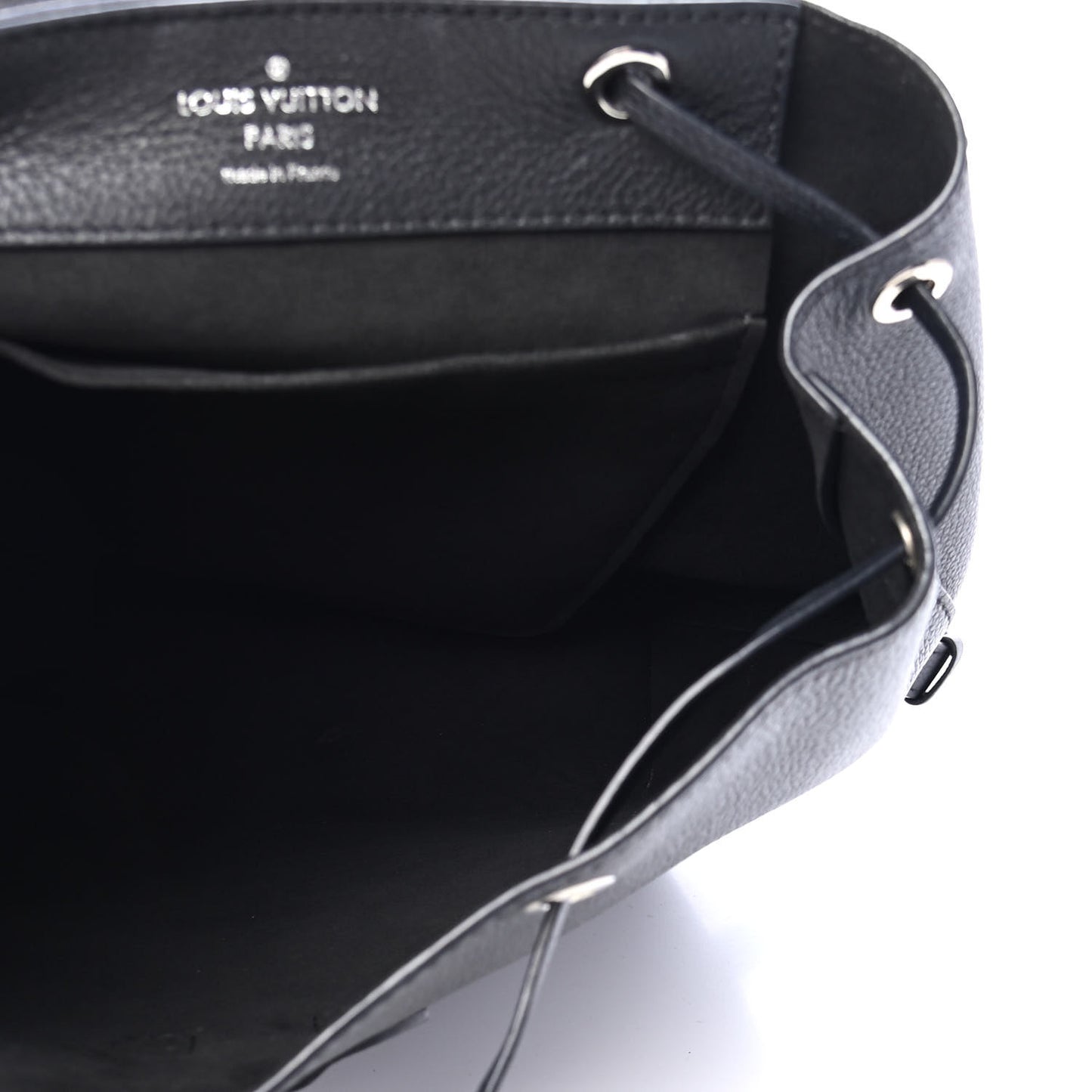 Calfskin Lockme Backpack Black