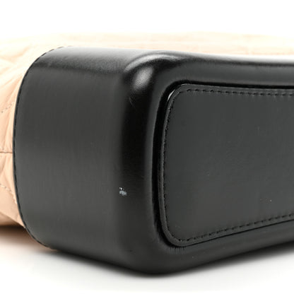 Chanel Aged Calfskin Quilted Large Gabrielle Hobo Beige Black 9 of 14