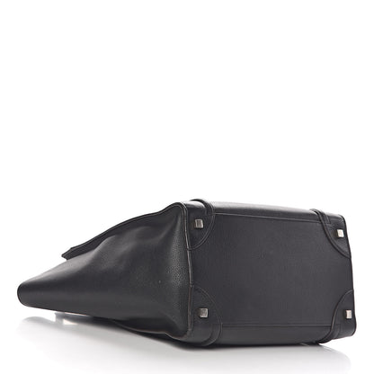 Celine Drummed Calfskin Mini Luggage Black 4 of 15