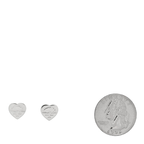 Sterling Silver Mini Return to Tiffany Heart Tag Earrings