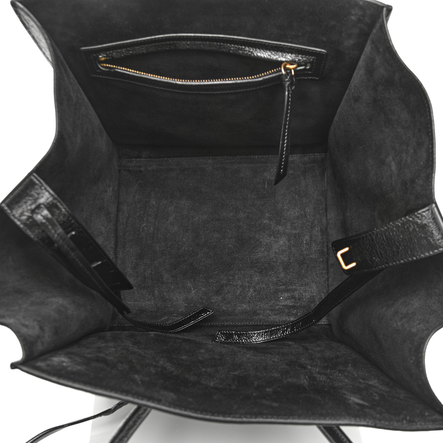 Celine Crinkled Patent Calfskin Medium Phantom Luggage Black 6 of 10