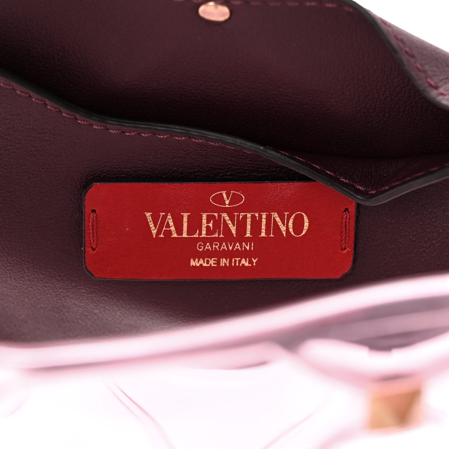 PVC Mini Candystud Top Handle Bag Rubin