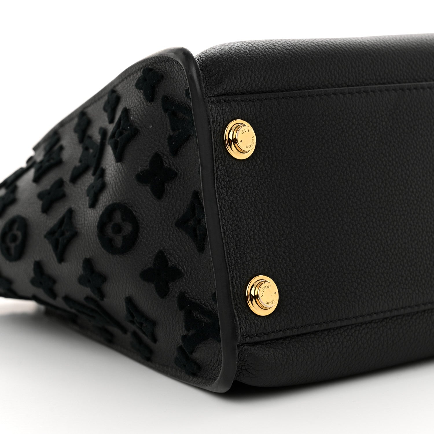 Louis Vuitton Calfskin Monogram Tufting On My Side Black 8 of 10