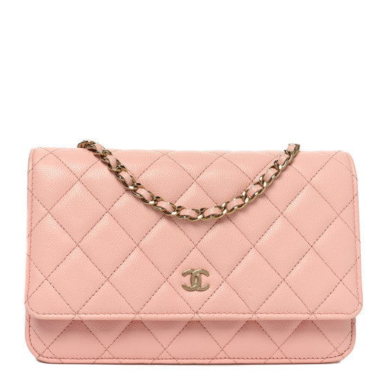 Chanel Caviar Quilted Wallet on Chain WOC  Light Pink 1 of 10