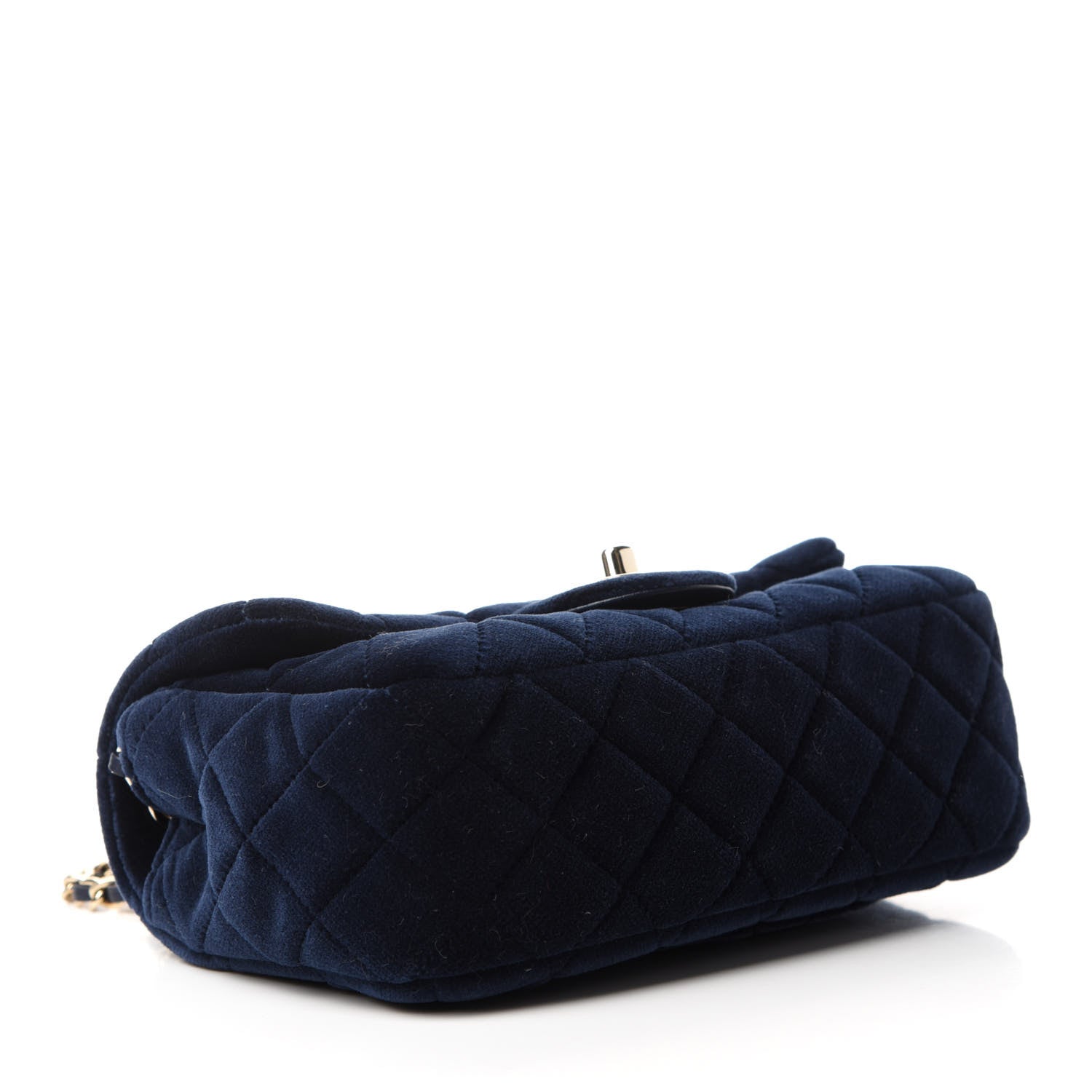Chanel Velvet Quilted Mini Rectangular Pearl Crush Flap Navy 4 of 11