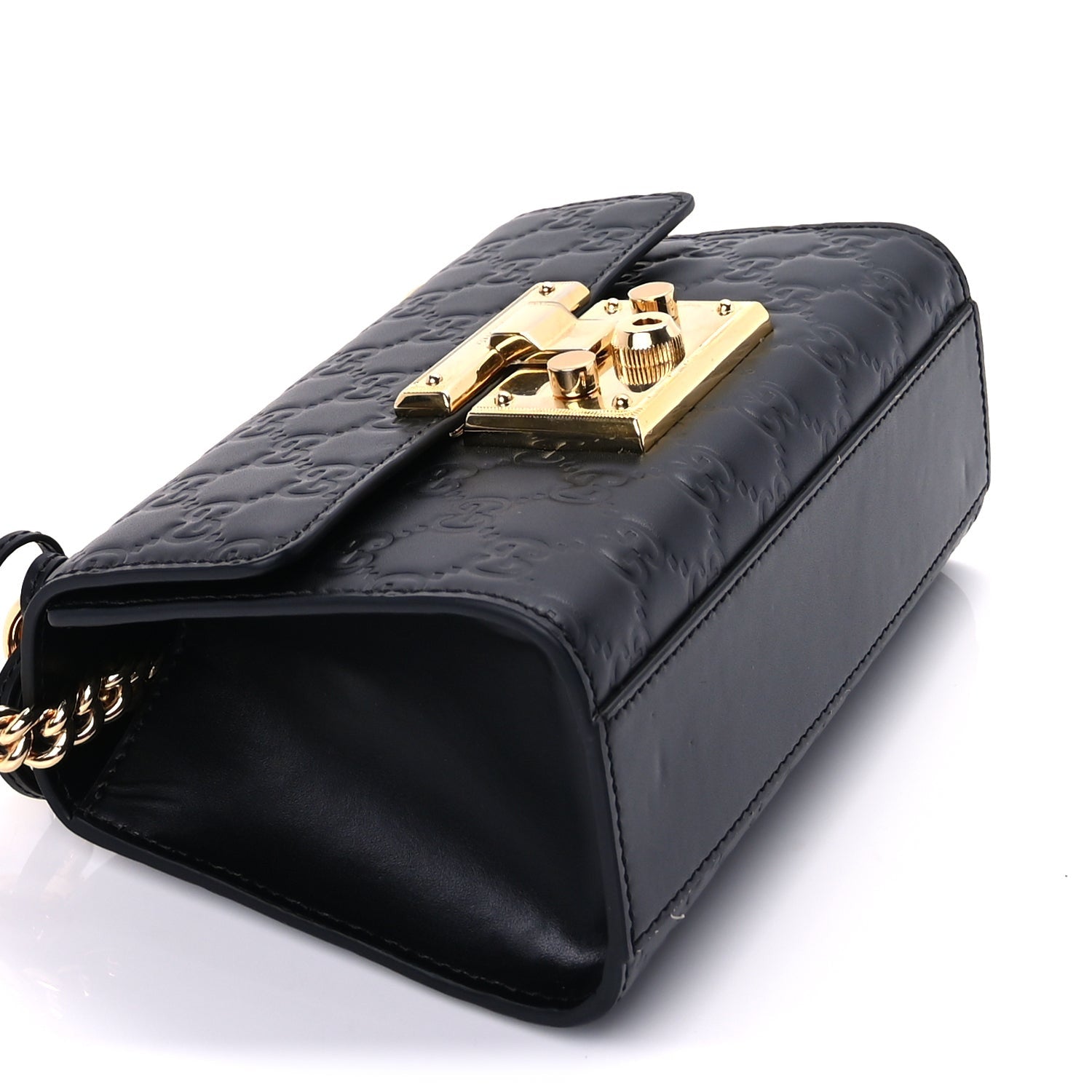 Gucci ssima Small Padlock Shoulder Bag  Black 7 of 8