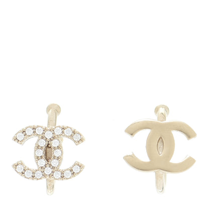 Chanel Metal Strass Lip Ring Set Gold 1 of 4