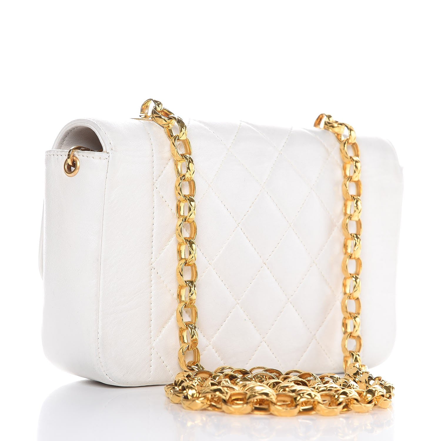 Chanel Lambskin Quilted Small Single Flap White 3 of 9