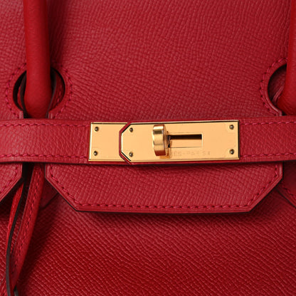 Hermes Epsom Birkin 35  Rouge Casaque 7 of 10