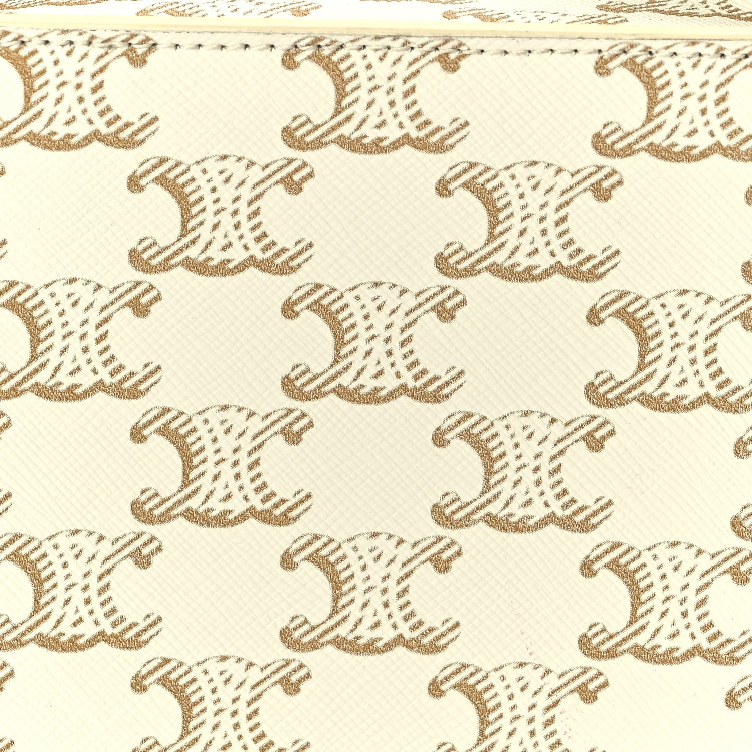 Celine Triomphe Canvas Calfskin Strap Box Bag White 6 of 8
