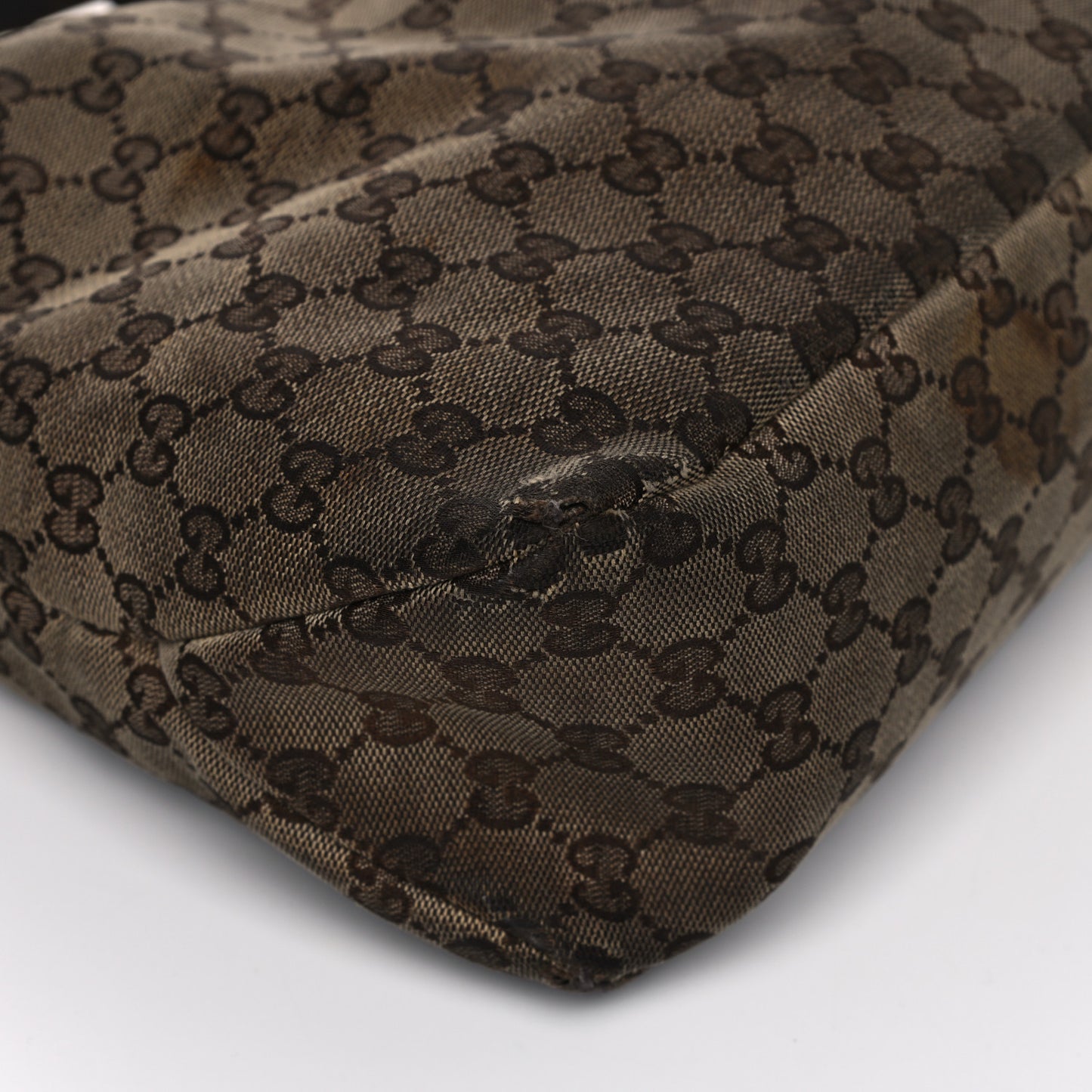 Monogram Medium Horsebit Chain Hobo Dark Brown