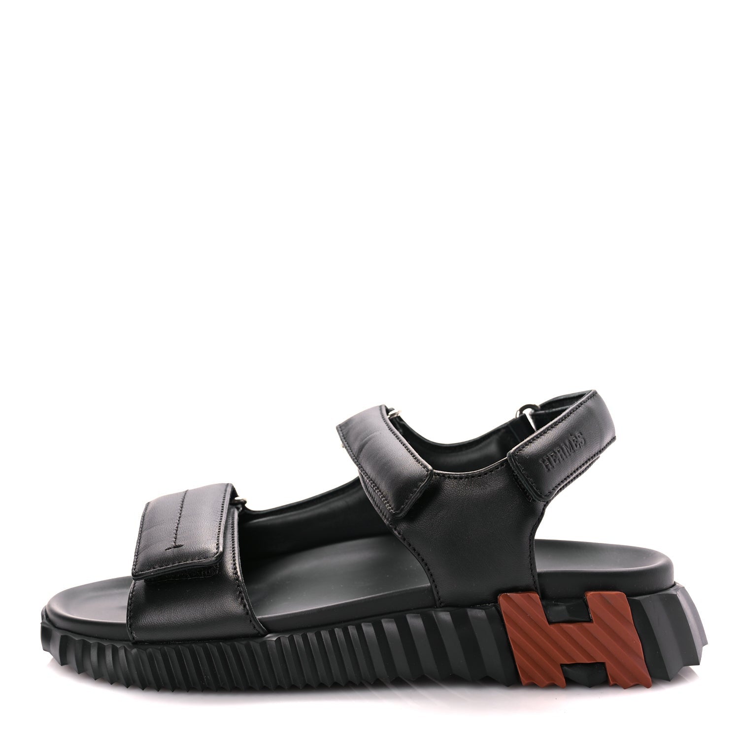 Hermes Nappa Junior Sandals 39 Black 1 of 8