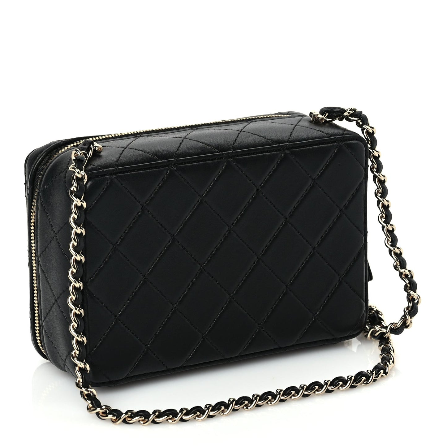 Lambskin Quilted Coco Click Bag Black