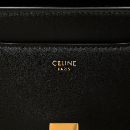 Celine Satinated Calfskin Small 16 Top Handle Bag Black 6 of 10