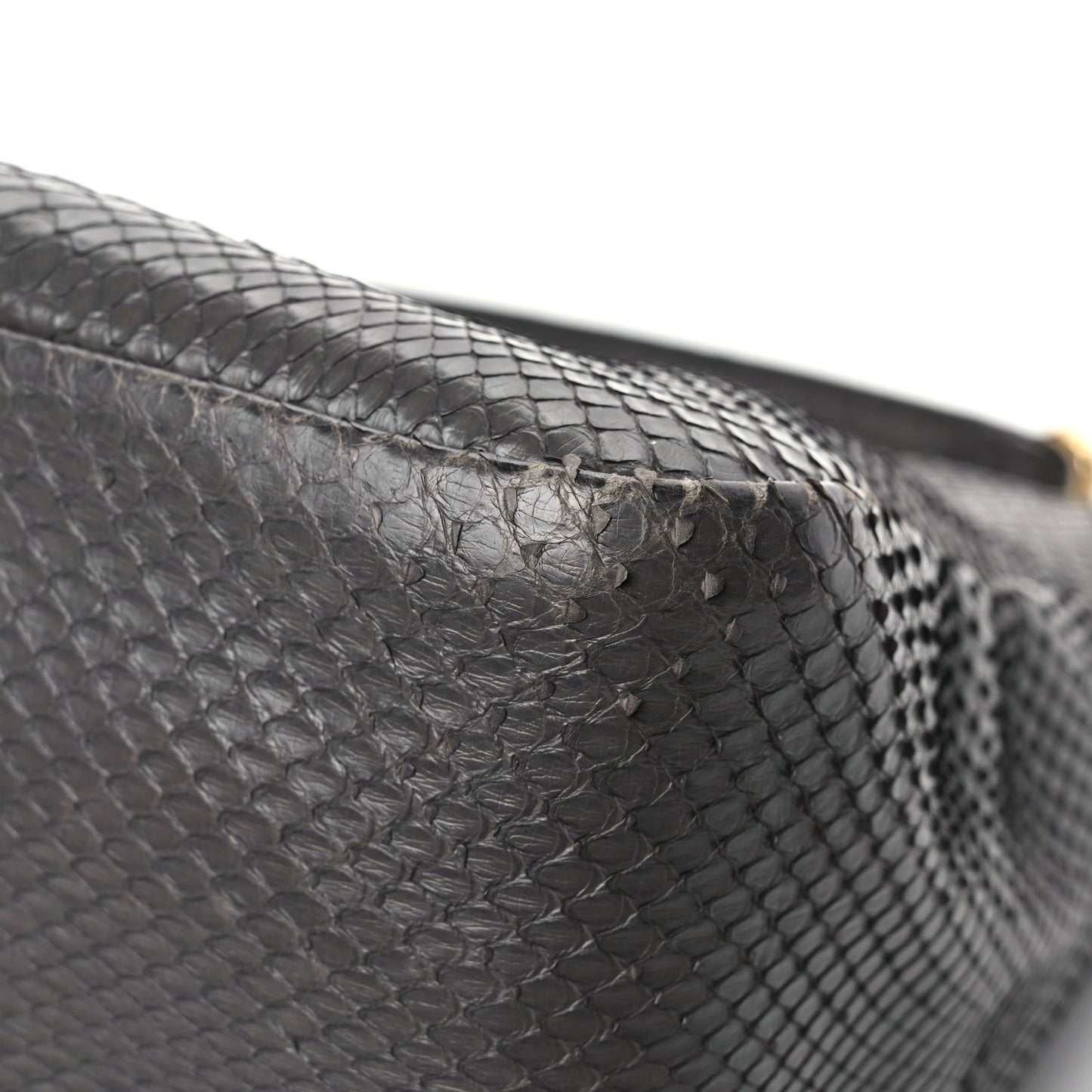 Snakeskin O'Lock Zipper Black