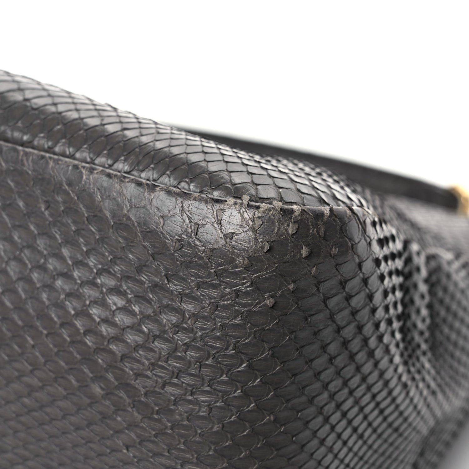Fendi Snakeskin O'Lock Zipper Black 10 of 11