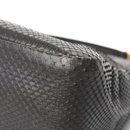 Fendi Snakeskin O'Lock Zipper Black 10 of 11