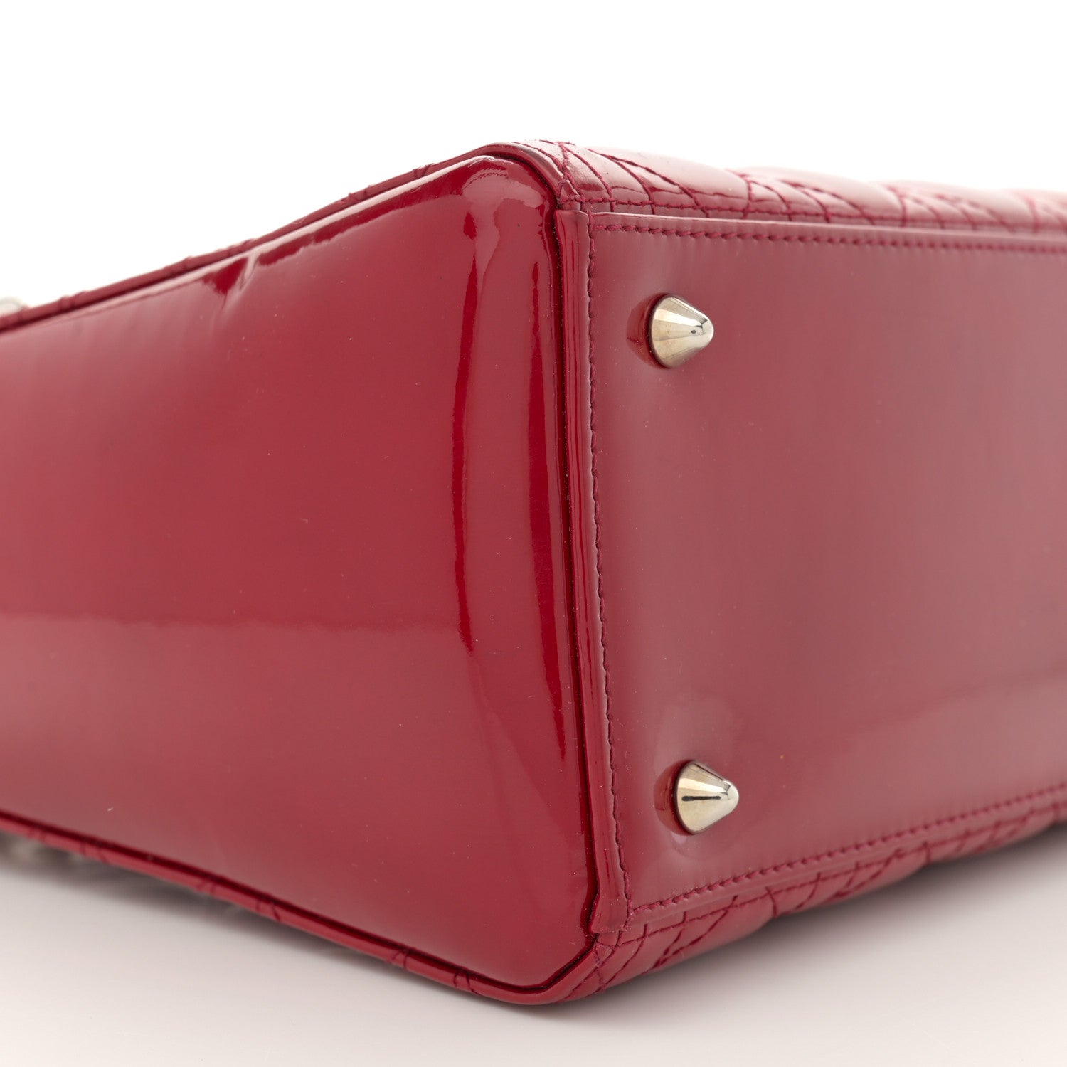 Christian Dior Patent Cannage Medium Lady Dior Red 9 of 10