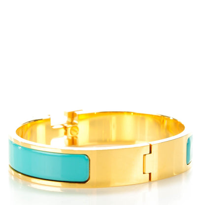 Hermes Enamel Narrow Clic Clac H Bracelet PM Emeraude 3 of 6