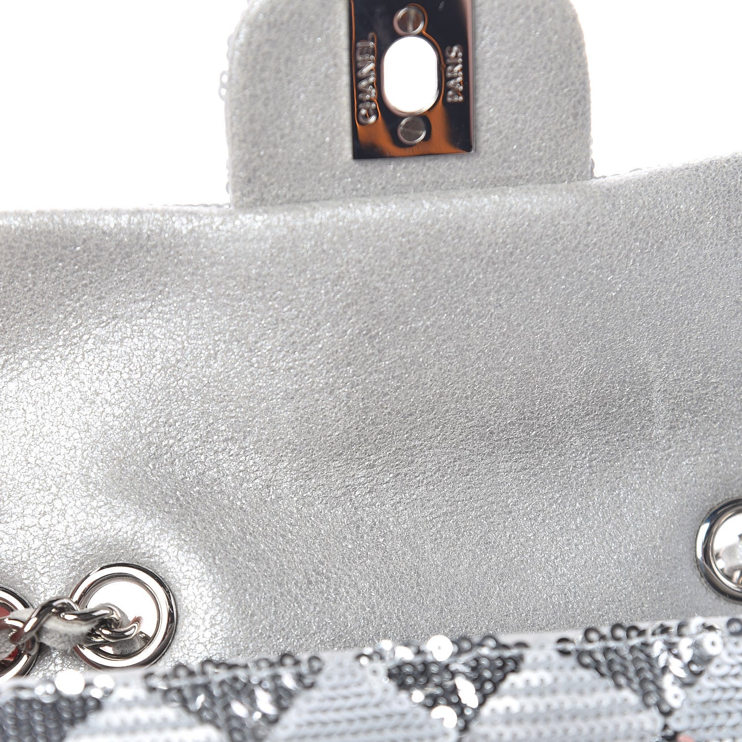 Chanel Sequin Geometric Extra Mini Flap Silver 12 of 12
