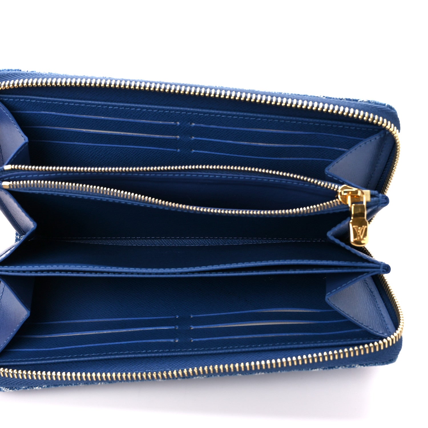 Louis Vuitton Monogram Denim Zippy Wallet NM Blue 5 of 11