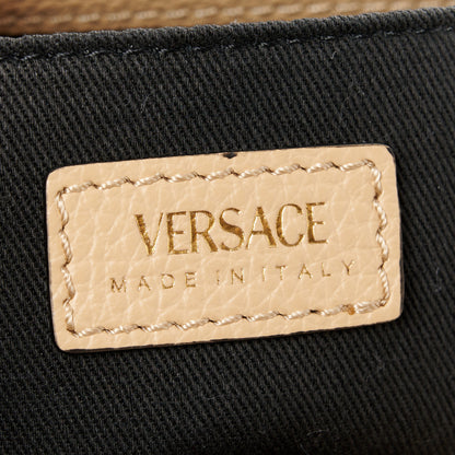 Versace Grained Calfskin Virtus Crossbody Bag Beige 6 of 12