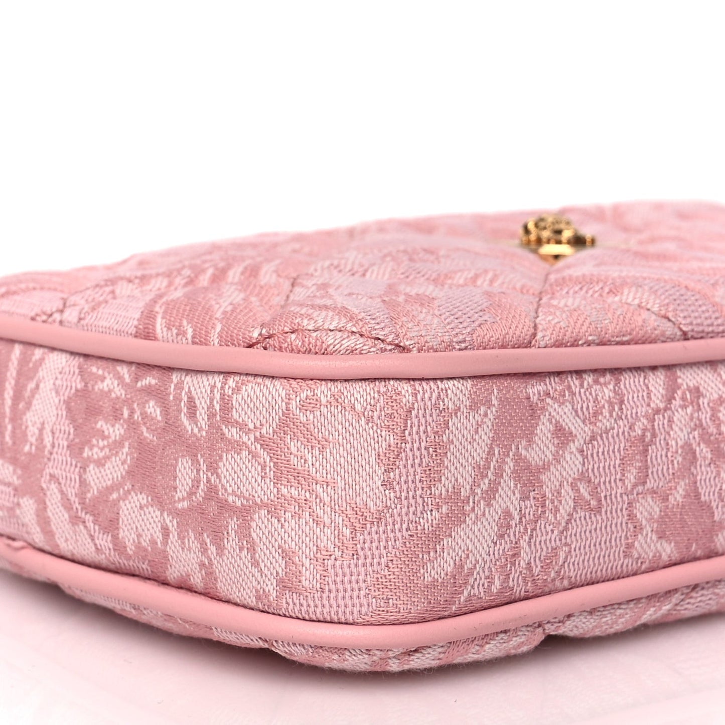 Jacquard Barocco Quilted Medusa Crossbody Pink