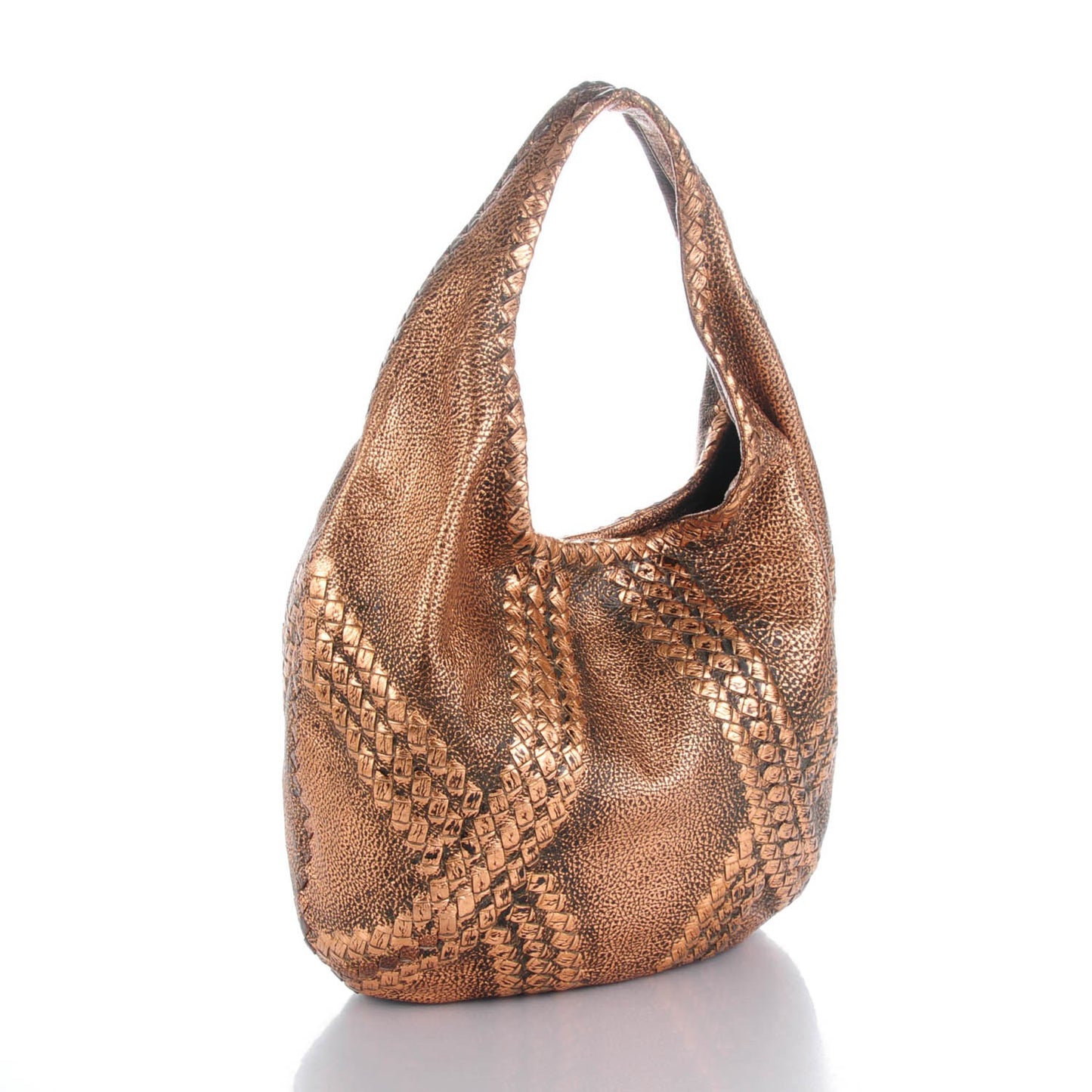 Cervo Deerskin Large Hobo Rame Ossidato