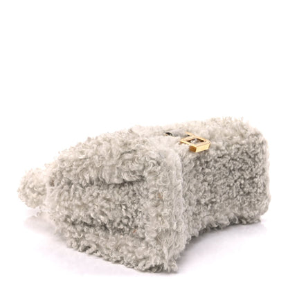 Balenciaga Faux Fur Fluffy Hourglass XS Top Handle Bag Natural 7 of 8