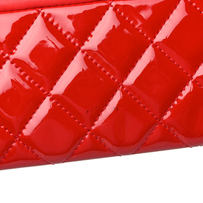 Chanel Calfskin Patent Quilted Medium Cosmetic Case Red 11 of 12