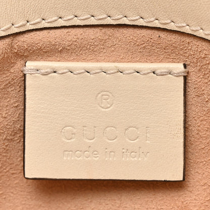 Gucci Calfskin Matelasse Super Mini GG Marmont Shoulder Bag White 6 of 14