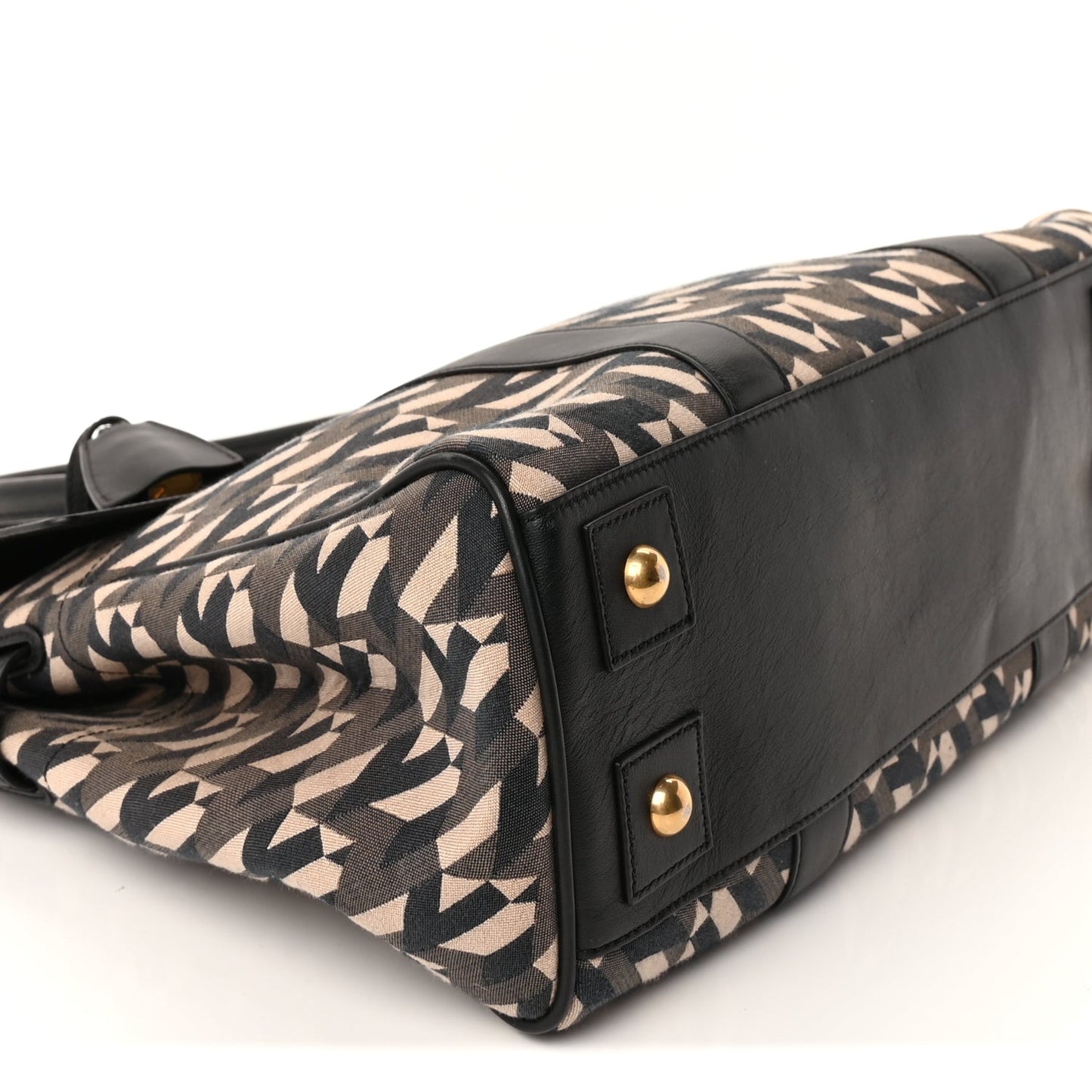 Monogram Smooth Calfskin Canvas Print Bayswater  Black